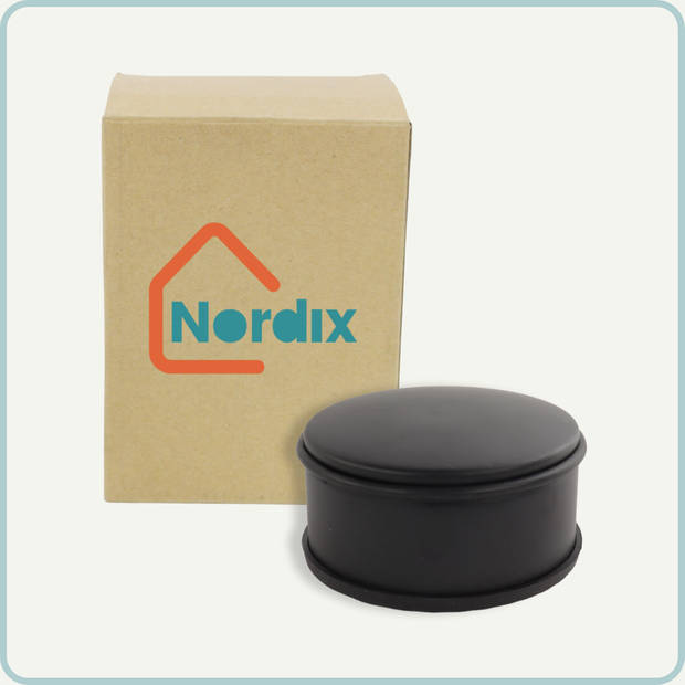 Nordix Deurstop - Deurstopper - Deurbuffer - Mat Zwart - 11x5.3cm - Binnen