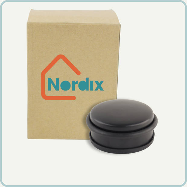 Nordix Deurstop - Deurstopper - Deurbuffer - Mat Zwart - 11x5.3cm - Binnen