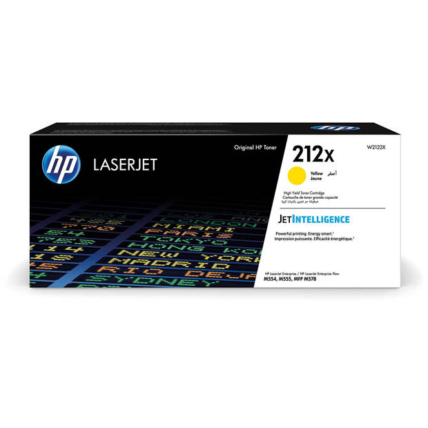 HP toner 212X, 10.000 pagina's, OEM W2122X, geel