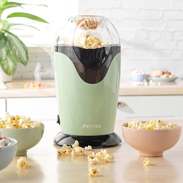 Petra Retro Popcornmachine - Inclusief maatbeker - Popcorn zonder olie of boter - 1200W