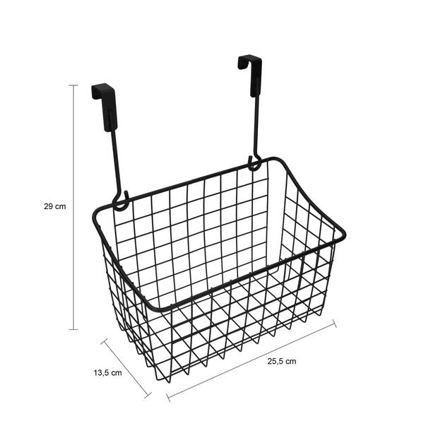 QUVIO Opbergrek ophangbaar - Metaal - Zwart