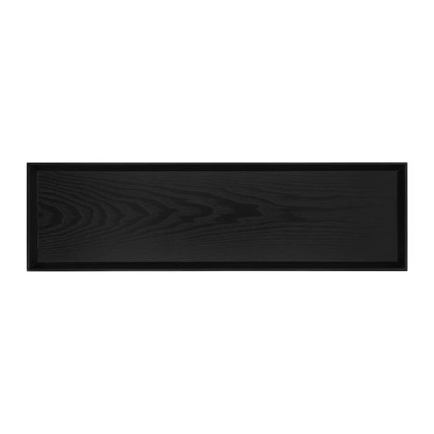 QUVIO Dienblad decoratief rechthoekig - 66 x 19 cm - Hout - Zwart