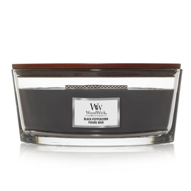 WoodWick Geurkaars Ellipse Black Peppercorn - 9 cm / 19 cm