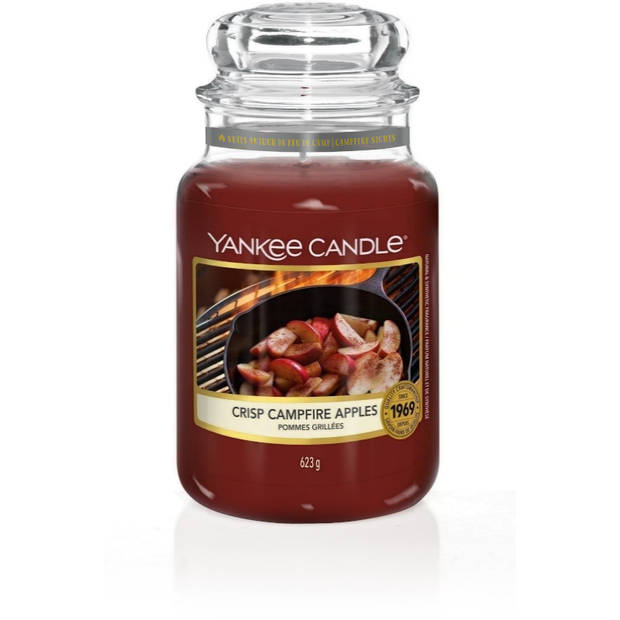 Yankee Candle Geurkaars Large Crisp Campfire Apples - 17 cm / ø 11 cm