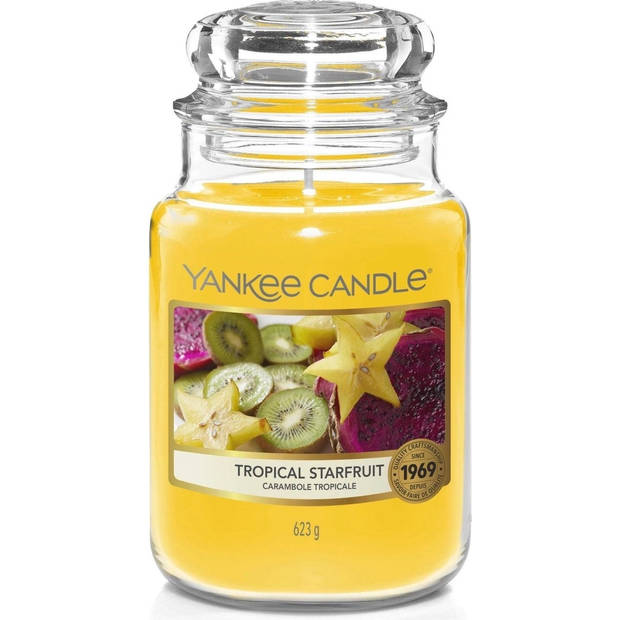 Yankee Candle Geurkaars Large Tropical Starfruit - 17 cm / ø 11 cm