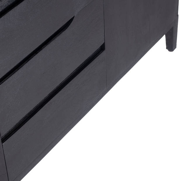 Giga Meubel - Dressoir Zwart - Mangohout - 150cm - Dressoir Jiro