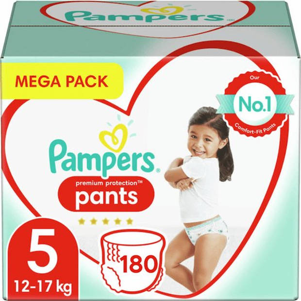 Pampers Premium Protection Pants Maat 5 - 180 Luierbroekjes Maandbox