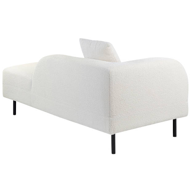 Beliani LE CRAU - Chaise longue-Wit-Bouclé