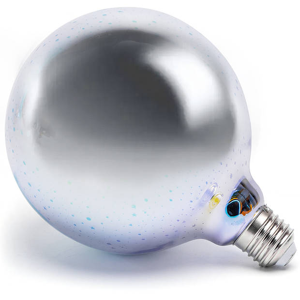 LED Lamp - Aigi 3D Firework XL - E27 Fitting - 4W - Warm Wit 1800K - Titanium