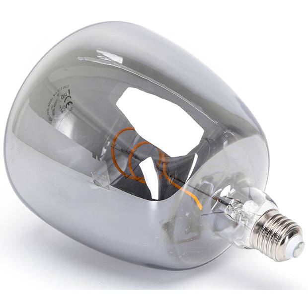 LED Lamp - Aigi Glow R140 - E27 Fitting - 4W - Warm Wit 1800K - Titanium