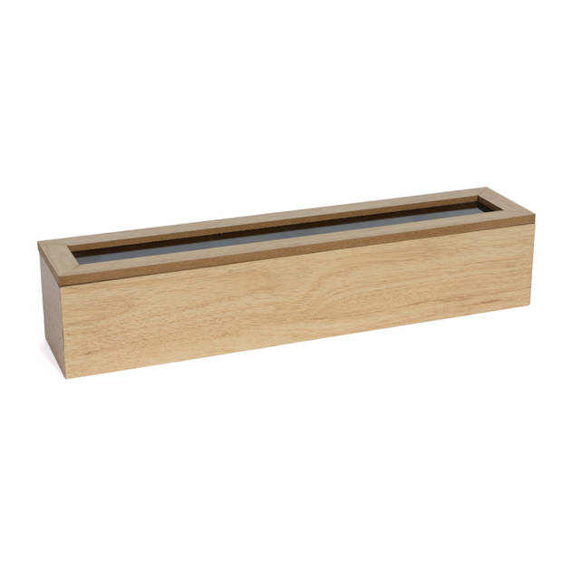 Sakura Tea Theedoos - Hout - 6-vaks - met Fluweel - 43 x 9 cm