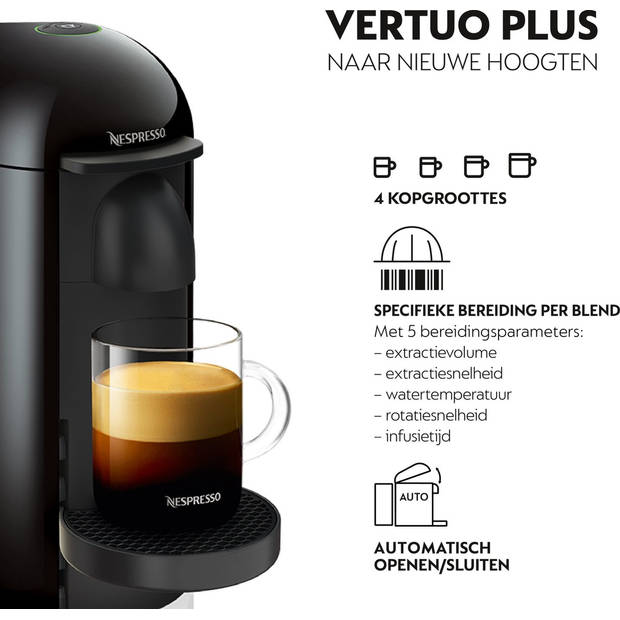 Krups Nespresso Vertuo + XN9038 - Koffiecupmachine - Zwart