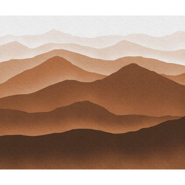 Fotobehang - Macchiato Mountains 300x250cm - Vliesbehang