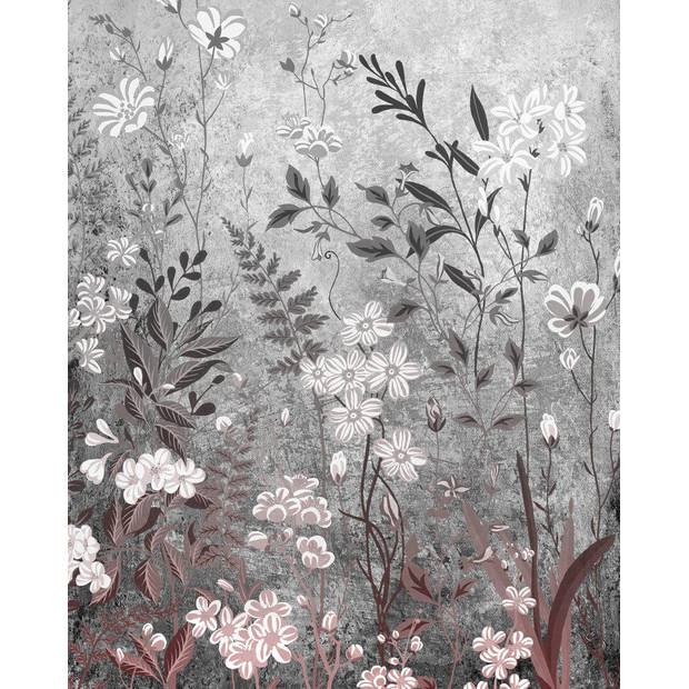 Fotobehang - Moonlight Flowers 200x250cm - Vliesbehang