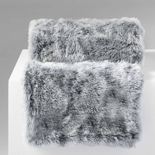 Wicotex Plaid-dekens- kunst bont antartic 180x220cm grijs polyester hoog polig