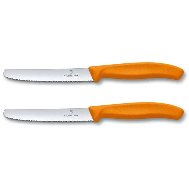 Victorinox Tomaten- / Worstmes Swiss Classic - Oranje - 11 cm - 2 stuks