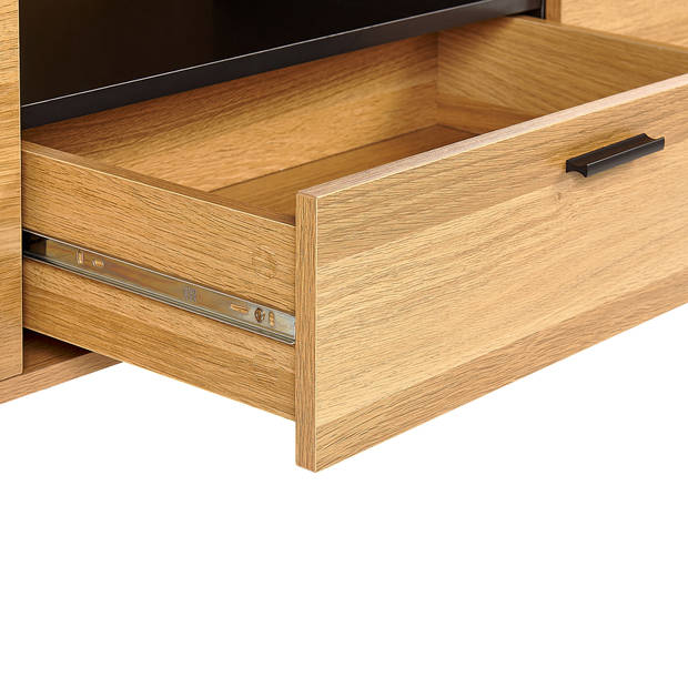 Beliani CLAREMONT - TV-kast-Lichte houtkleur-MDF