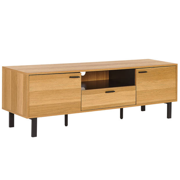 Beliani CLAREMONT - TV-kast-Lichte houtkleur-MDF