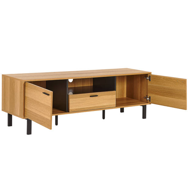 Beliani CLAREMONT - TV-kast-Lichte houtkleur-MDF