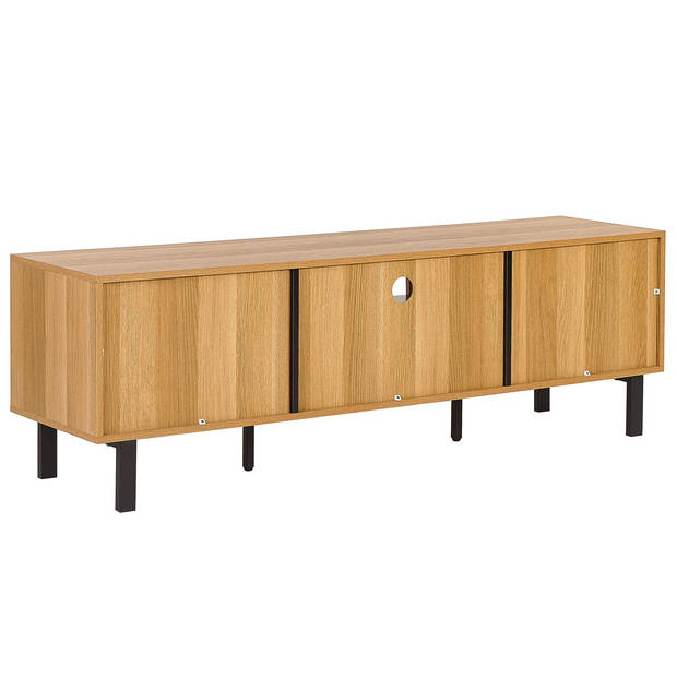 Beliani CLAREMONT - TV-kast-Lichte houtkleur-MDF