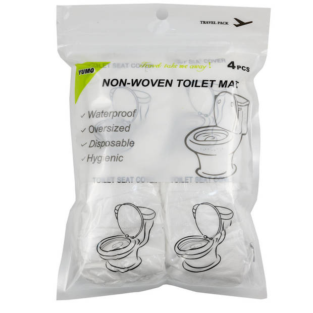 SET van 4 STUKS Hygienische Toiletbril Cover voor op Reis  - WC Bril