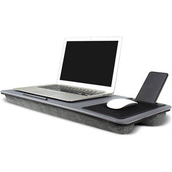 Ingenious Gifting - Laptoptafel multifuctioneel - Schootbureau - Muismat en Telefoonhouder - Carbon