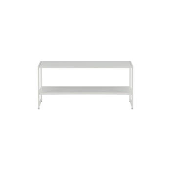 Staal salontafel 101,6x43,2cm wit.