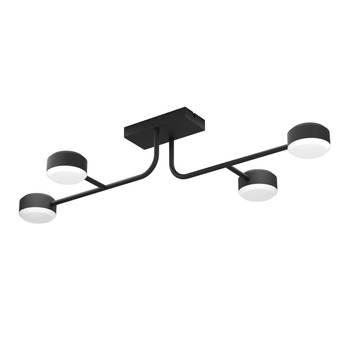 EGLO Clavellina Plafondlamp - LED - 89 cm - Zwart/Wit - Dimbaar