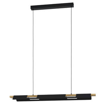 EGLO Ermua Hanglamp - LED - 100 cm - Zwart/Bruin/Wit - Dimbaar