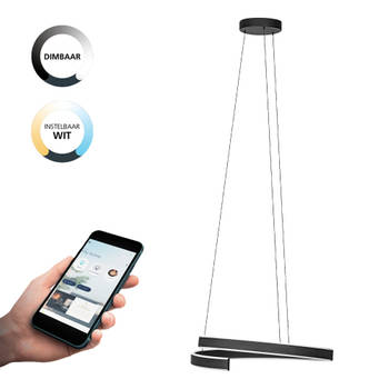 EGLO connect.z Andabaia-Z Smart Hanglamp - Ø 60 cm - Zwart/Wit 