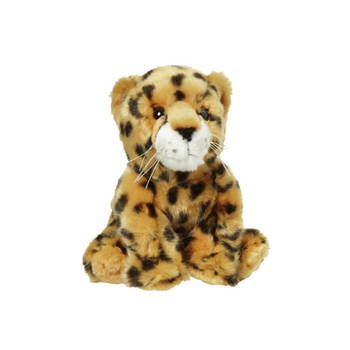 Nature Planet pluche knuffel cheetah/jachtluipaard - 18 cm - dieren - Knuffeldier