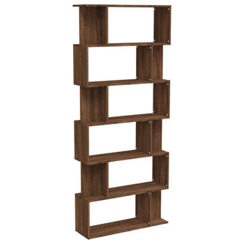 vidaXL Boekenkast/kamerscherm 80x24x192 cm bewerkt hout bruineiken