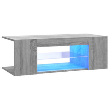 vidaXL Tv-meubel met LED-verlichting 90x39x30 cm grijs sonoma eiken