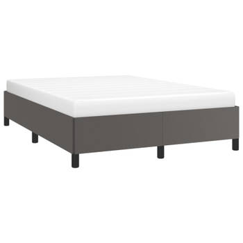 vidaXL Bedframe kunstleer grijs 140x190 cm