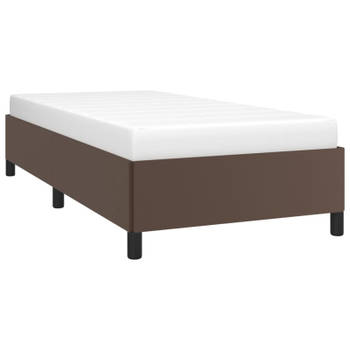 vidaXL Bedframe kunstleer bruin 90x190 cm