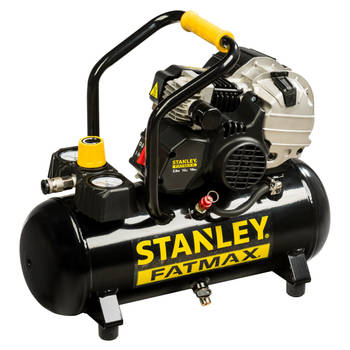 Stanley Compressor HY 227/10/12 FMXCM0 - Luchtcompressor 10Bar - 12L - Geïntegreerd Handvat - Zwart