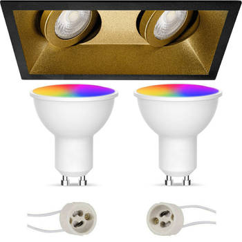 LED Spot Set GU10 - Facto - Smart LED - Wifi LED - Slimme LED - 5W - RGB+CCT - Aanpasbare Kleur - Dimbaar -