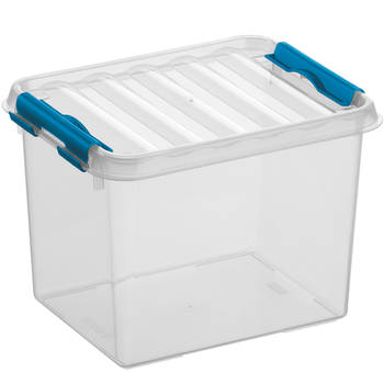 Sunware - Q-line opbergbox 3L transparant blauw - 20 x 15 x 14,3 cm