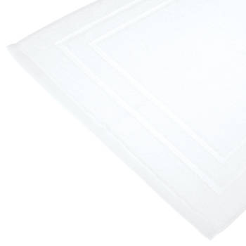 Atmosphera Badkamerkleed/badmat voor vloer - 50 x 70 cm - ivoor wit - Badmatjes