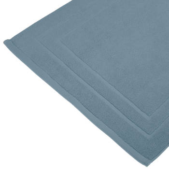 Atmosphera Badkamerkleed/badmat voor vloer - 50 x 70 cm - Blauw - Badmatjes