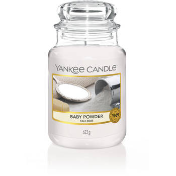 Yankee Candle Geurkaars Large Baby Powder - 17 cm / ø 11 cm