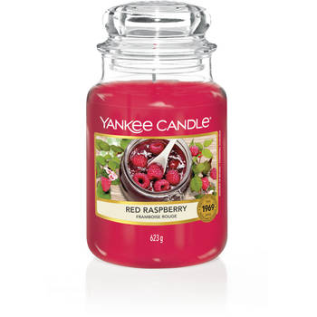 Yankee Candle Geurkaars Large Red Raspberry - 17 cm / ø 11 cm