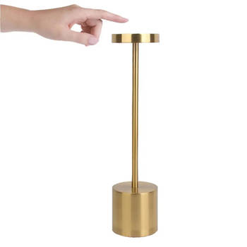 Design Led Diner tafellamp - Goud – Touch bediening – Dimbaar (Met ingebouwde Accu)