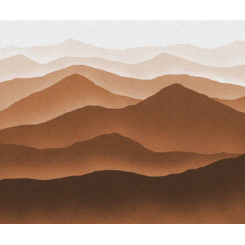 Fotobehang - Macchiato Mountains 300x250cm - Vliesbehang