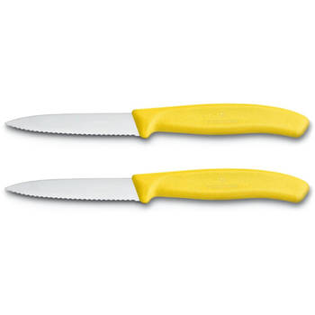 Victorinox Schilmes Swiss Classic - Geel - Gekarteld - 2 stuks