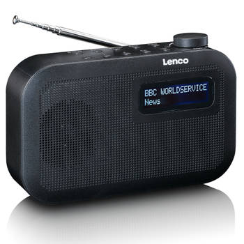 Draagbare DAB+/FM radio met Bluetooth® Lenco Zwart