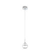 EGLO Montefio 1 - Hanglamp - 1 Lichts - Chroom - Glas, Kristal - Wit