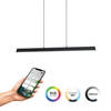 EGLO connect.z Simolaris-Z Smart Hanglamp - 122 cm - Zwart/Wit - Instelbaar RGB & wit licht - Dimbaar - Zigbee