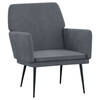 vidaXL Fauteuil 62x79x79 cm fluweel donkergrijs