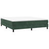 vidaXL Boxspring met matras fluweel donkergroen 160x200 cm